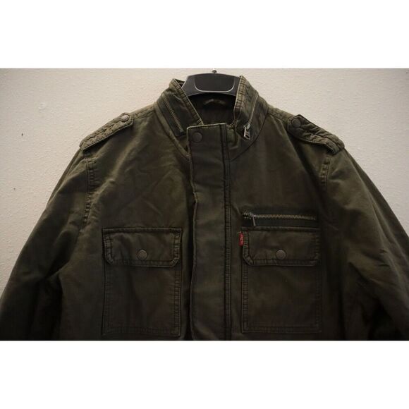 Levi's LM7RC485 Men's Size Large Utility Military Field Jacket Olive Green - Picture 7 of 16